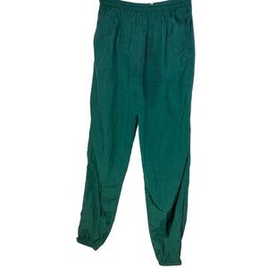 Nike Pants Youth XL 16-18 Green Nylon Windbreaker Athletic Sport Elastic Vintage